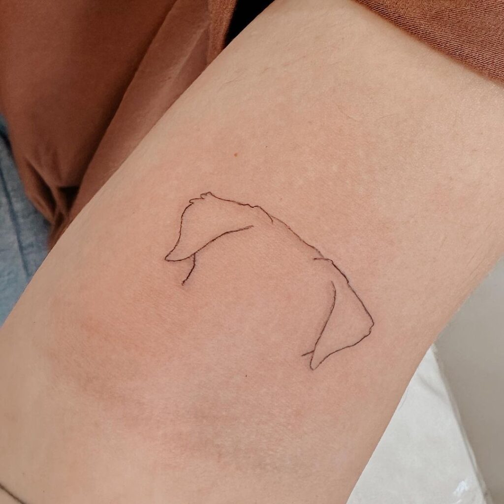 25 Must-See Dog Ear Tattoos For Minimalist Pup Parents